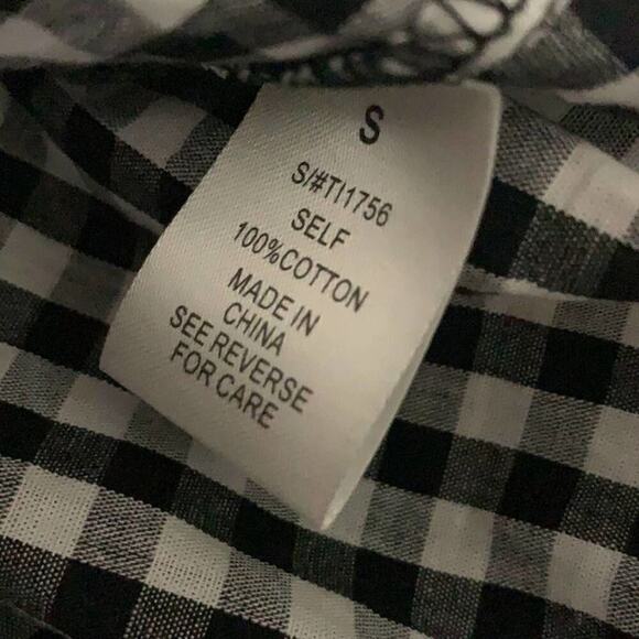 BETTER BE BLACK‎ & WHITE CROPPED PUFF SLEEVE TOP S - Picture 3 of 3